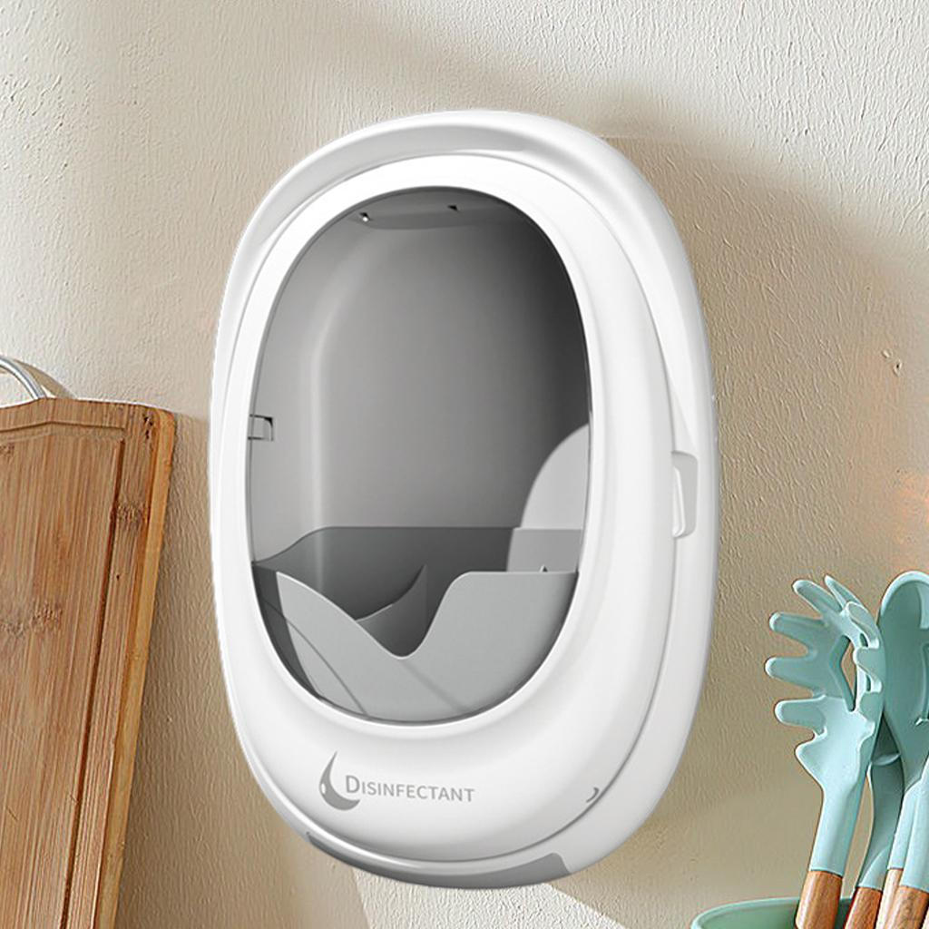 Водонепроницаемый настенный контейнер Эффективное хранение для кухонных палочек серый 1870₽