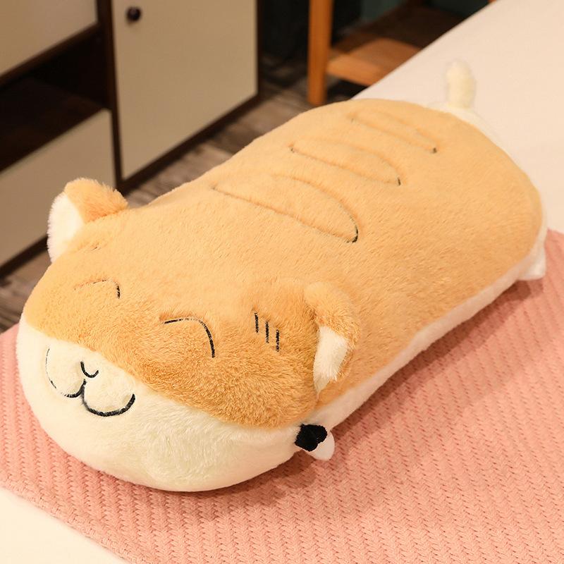 Cute Cute Bread Puppy Dog Throw Pillow Plush Toy Lying Dog Doll Home Sofa Pillow Doll