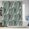 Green Palm Leaf Shower Curtain Black White Boho Decor Bath Accessories For Bathroom Decoration