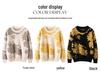 Retro Jacquard Cashmere Women's Round Neck Sweater - 2025 Autumn/Winter Collection