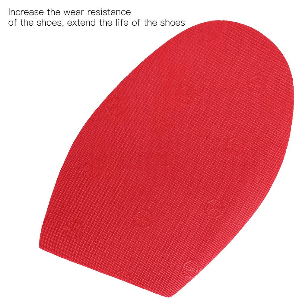 1 Pair Shoes Repair Rubber Soles Wear Resistant Rubber Heels Anti Slip Outsoles (Red)