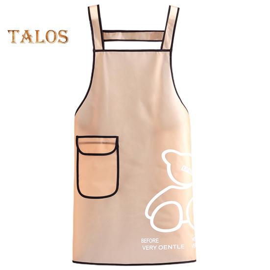 

Фартук шеф-повара Прозрачный против пятен ТПУ Классический фартук с ремешком для легкой чистки для дома розовый