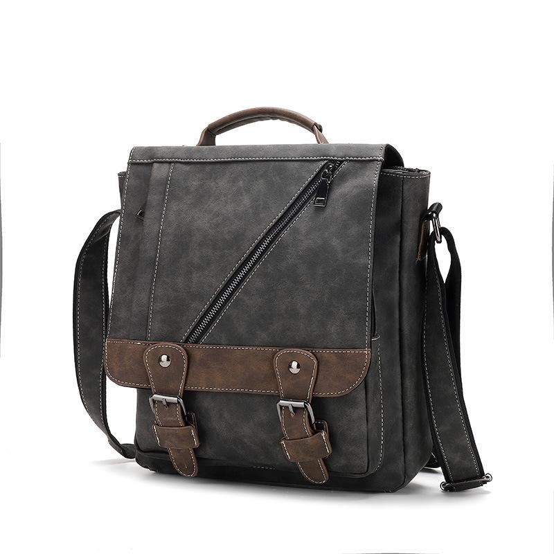 Casual Men Portfolio kufříků Vintage muži Kabelka k aktovce Business Bags kufřík Pánské Kožená crossbody kabelka Schoolbag Boy