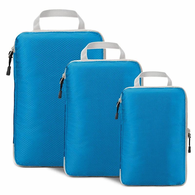 3Pcs Folding Travel Organizer Storage Bags Luggage Underwear Shoes Suitcase Pouch Cube With Zipper Room Organizer Pack Products