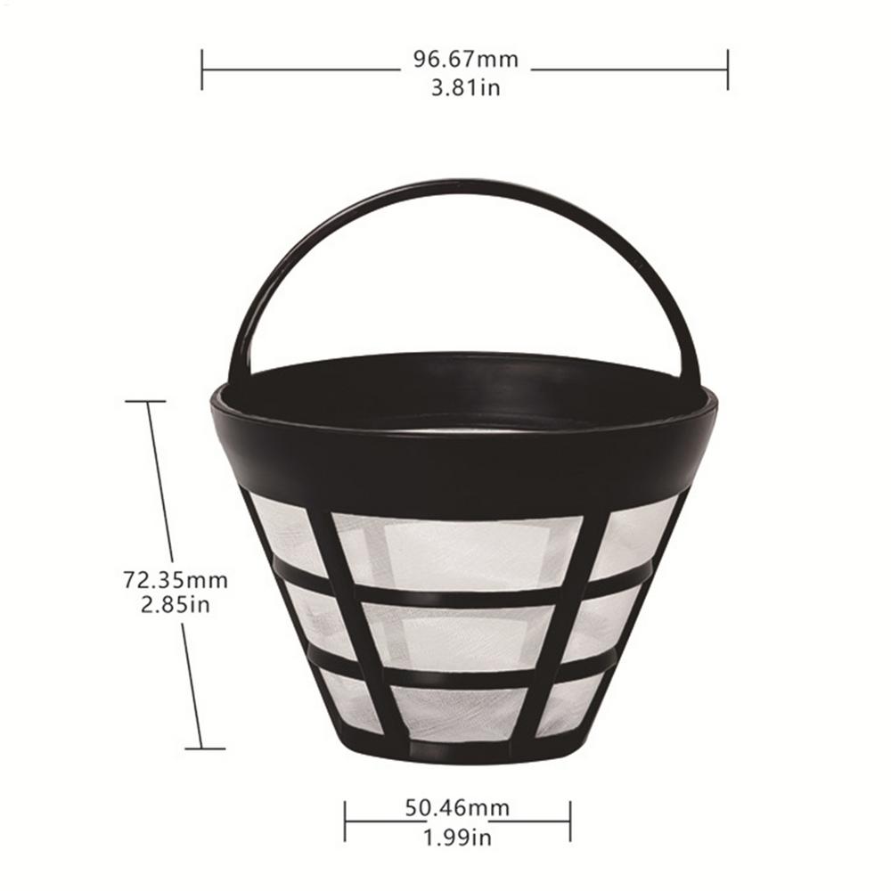 Basket Shape Coffee Filter Reusable Mesh Strainer for Drip Coffee Makers, Home Kitchen Use, Travel Camping Picnic Brewing Tool