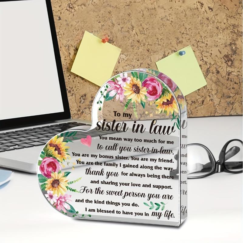 2D Flat, Heartfelt Keepsake Acrylic Decorative Plaque, Birthday Gift, Suitable for Wall Decoration, Porch, Room, Villa, Accents Home, Hallway, or Work