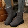 Warm thick-soled thickened new snow boots short boots towel large size winter cotton shoes women's velvet