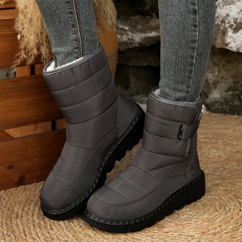 Warm thick-soled thickened new snow boots short boots towel large size winter cotton shoes women's velvet