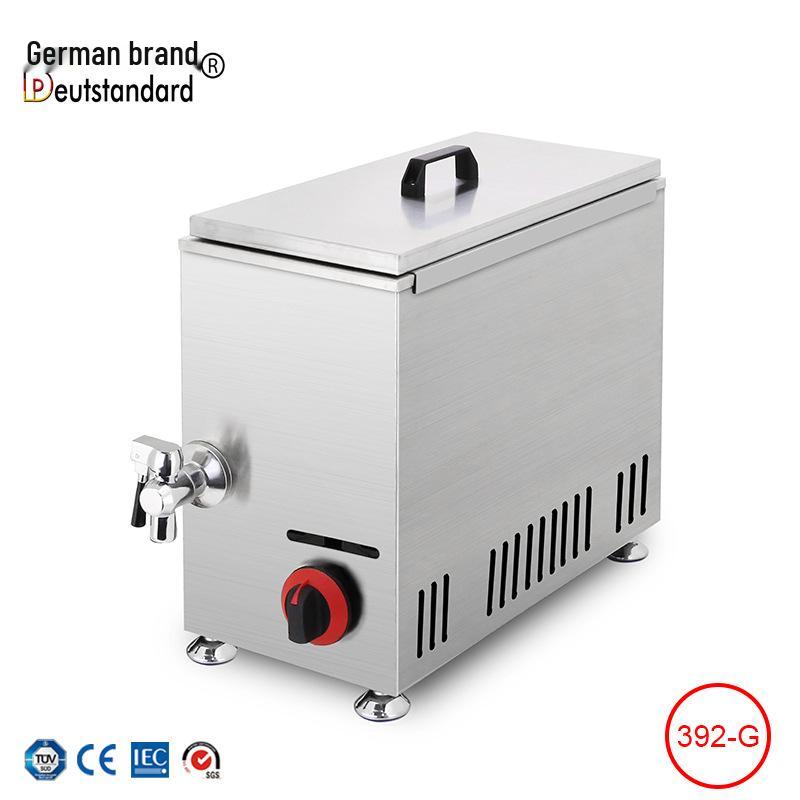 Gas Deep Fryer for Cheese and Ham Hot Dog Sticks, 12-Piece, 21L Capacity