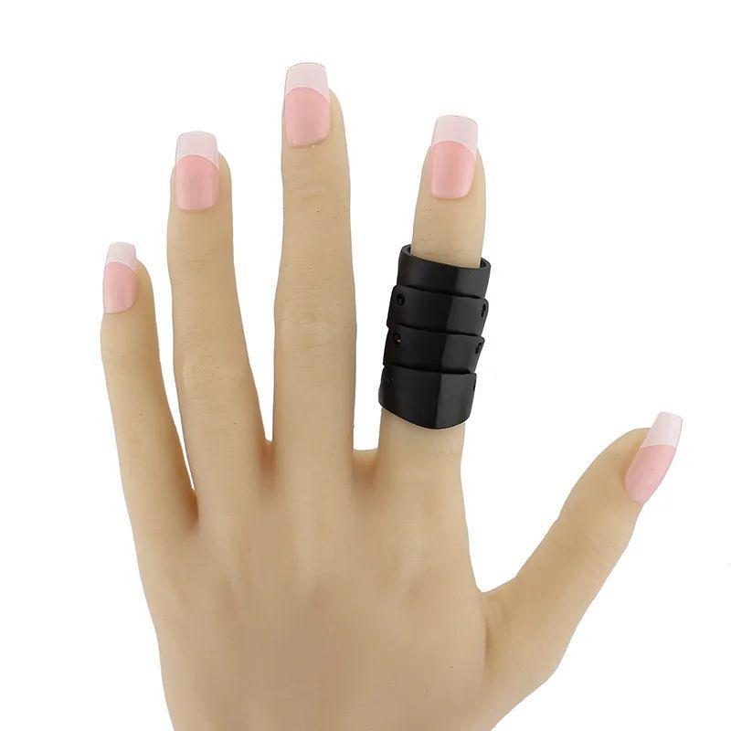 Anime Punk Style Fashion Simple Geometric Metal Texture Armor Finger Activity Ring Hand Jewelry Joint Ring