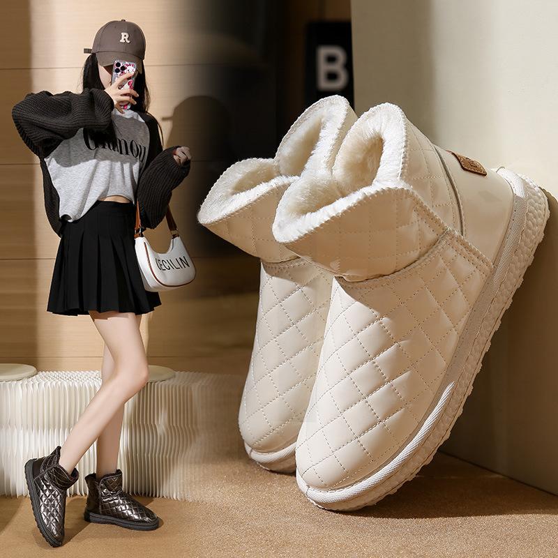Cotton Shoes Women's Winter Fleece Thickened Cotton Boots Plus Size Warm Women's Shoes Snow Boots Women's Boots Couple Boots