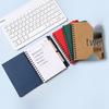 Five-Hole Oval Coil Notebook with Simple Loose-Leaf and Sticky Notes