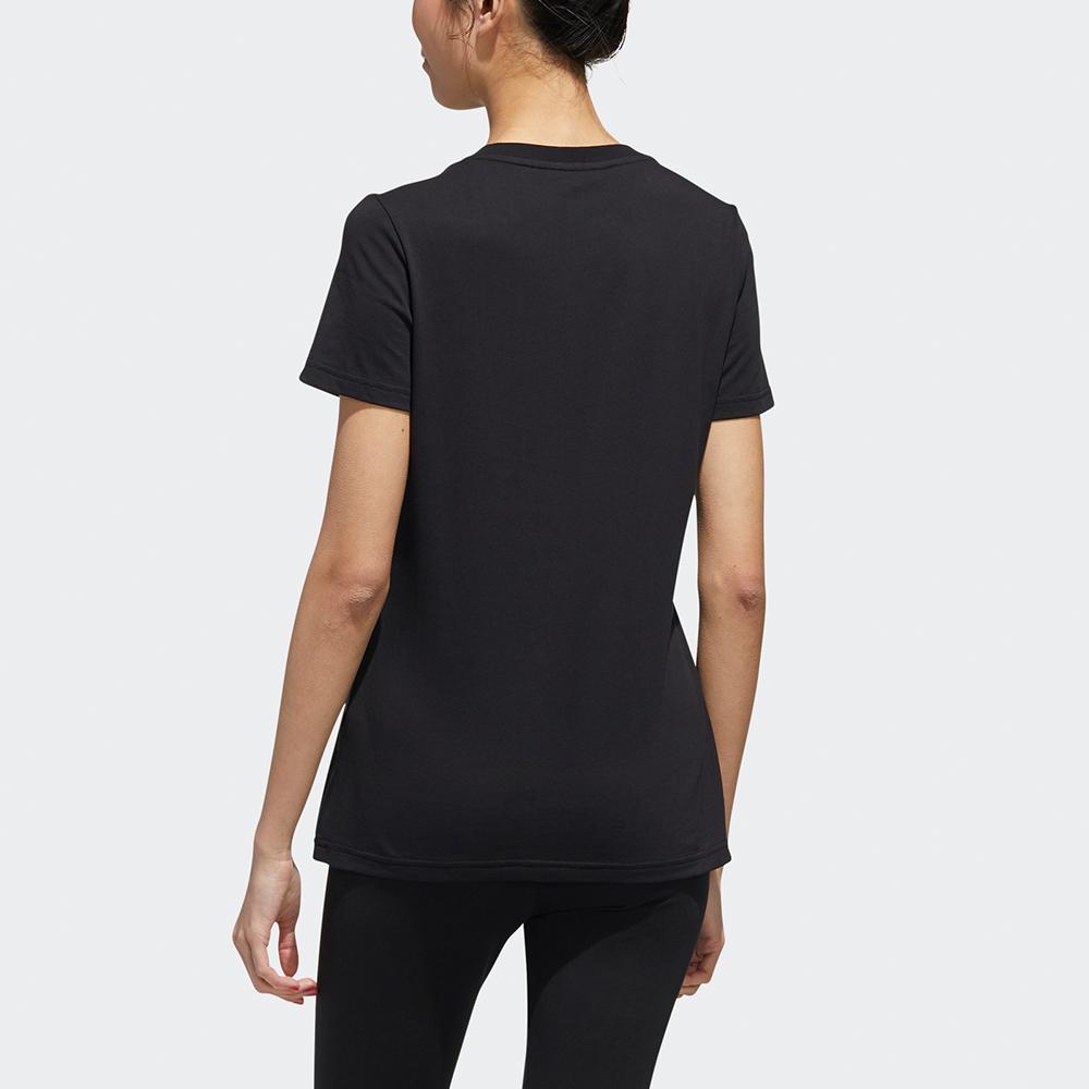 Adidas Neo Casual Running Printed Short Sleeve T-Shirt Women Tops Black GJ7933