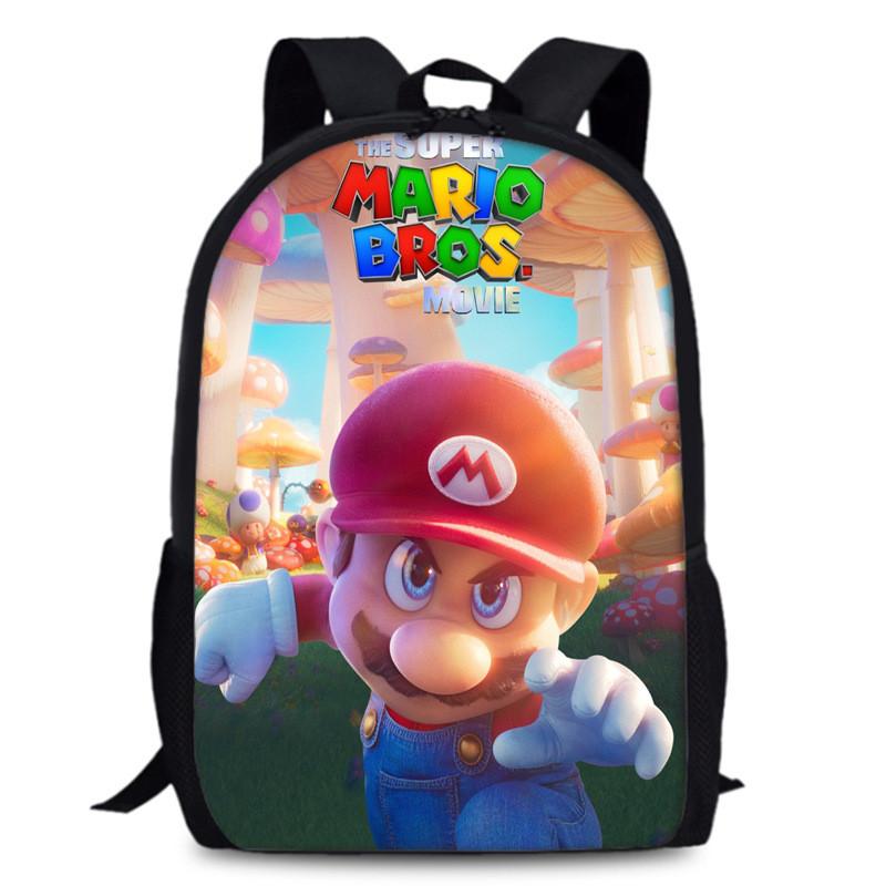 Mario Super Bros School Backpack Large Capacity Oxford Schoolbag Kids Gifts