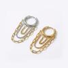 European American for Explosions INS Chain Tassel Stainless Steel Electroplated Earrings Simple Fashion Temperament Niche