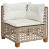 VidaXL Garden Lounge Set with Cushions 7 Pcs Beige Braided Resin 3261868