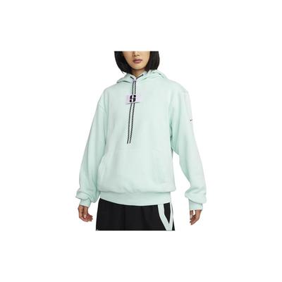 Sabrina Letter Tag Kapuzen-Fleece Lässiges Sweatshirt Damen Oberteile Eis-Jade-Blau FJ4450-346