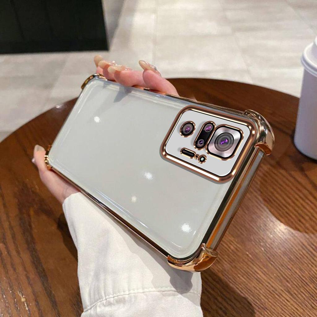 Case for Xiaomi Redmi Note 10 Pro 4G Electroplated Color Border Clear Phone Casing Cover