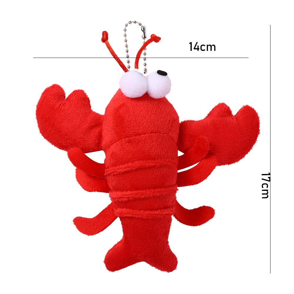 Red Lobster Stuffed Animal Pendant Prop Plush Toy Keychains Bag Pendant Stuffed Keychain Keyring