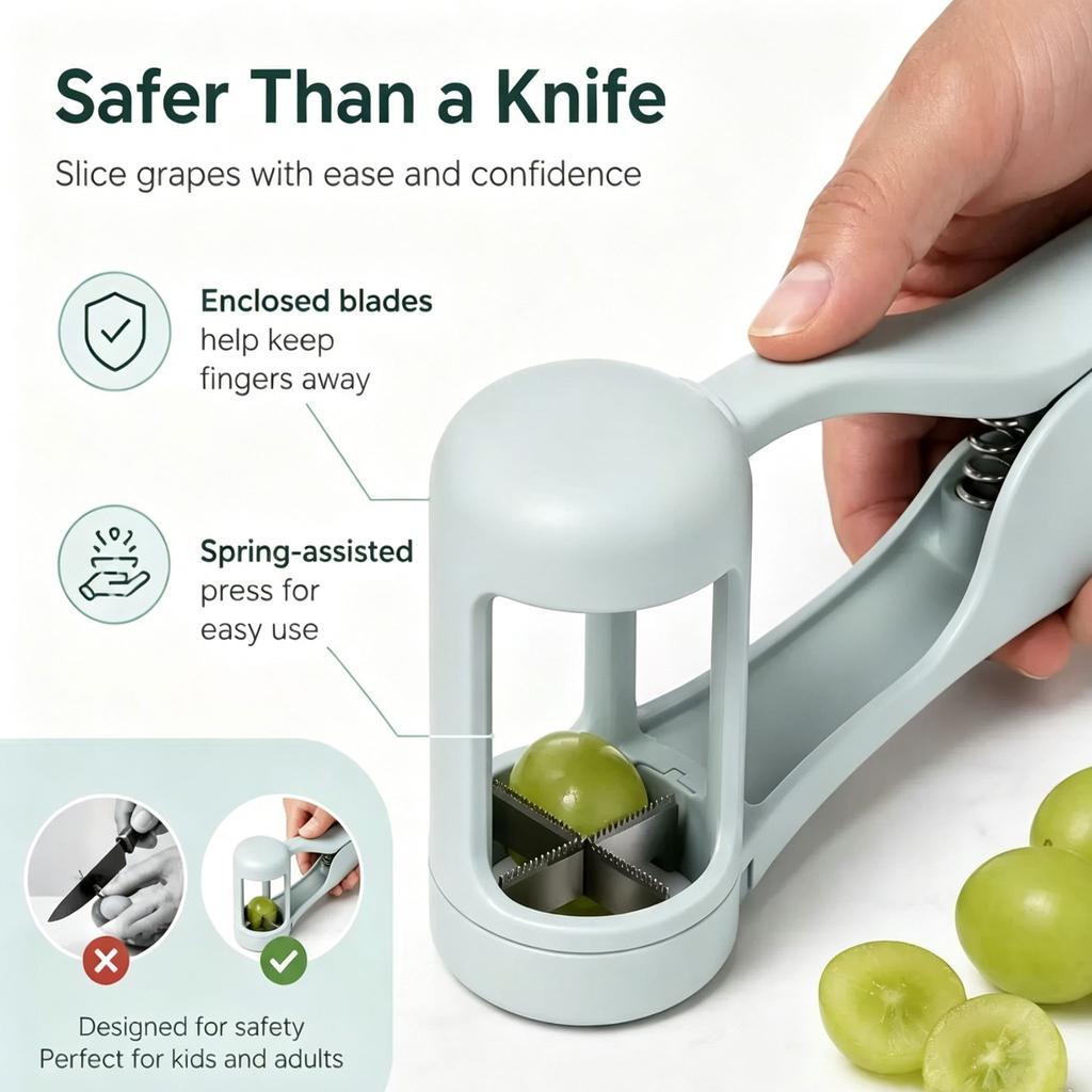 Vegetables Fruit Slicer Multi Functional Grape Strawberry Cutter Peeler Slicer Stainless Steel Vegetable And Fruit Slicing ool 3