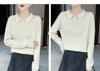 Women's 100% Pure Wool Thick Cable Knit Sweater - Autumn/Winter Loose Fit Fashion Base Layer