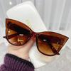 European and American trend new glasses retro cat eye large frame sunglasses female Internet celebrity fashion sunshade sunglasses