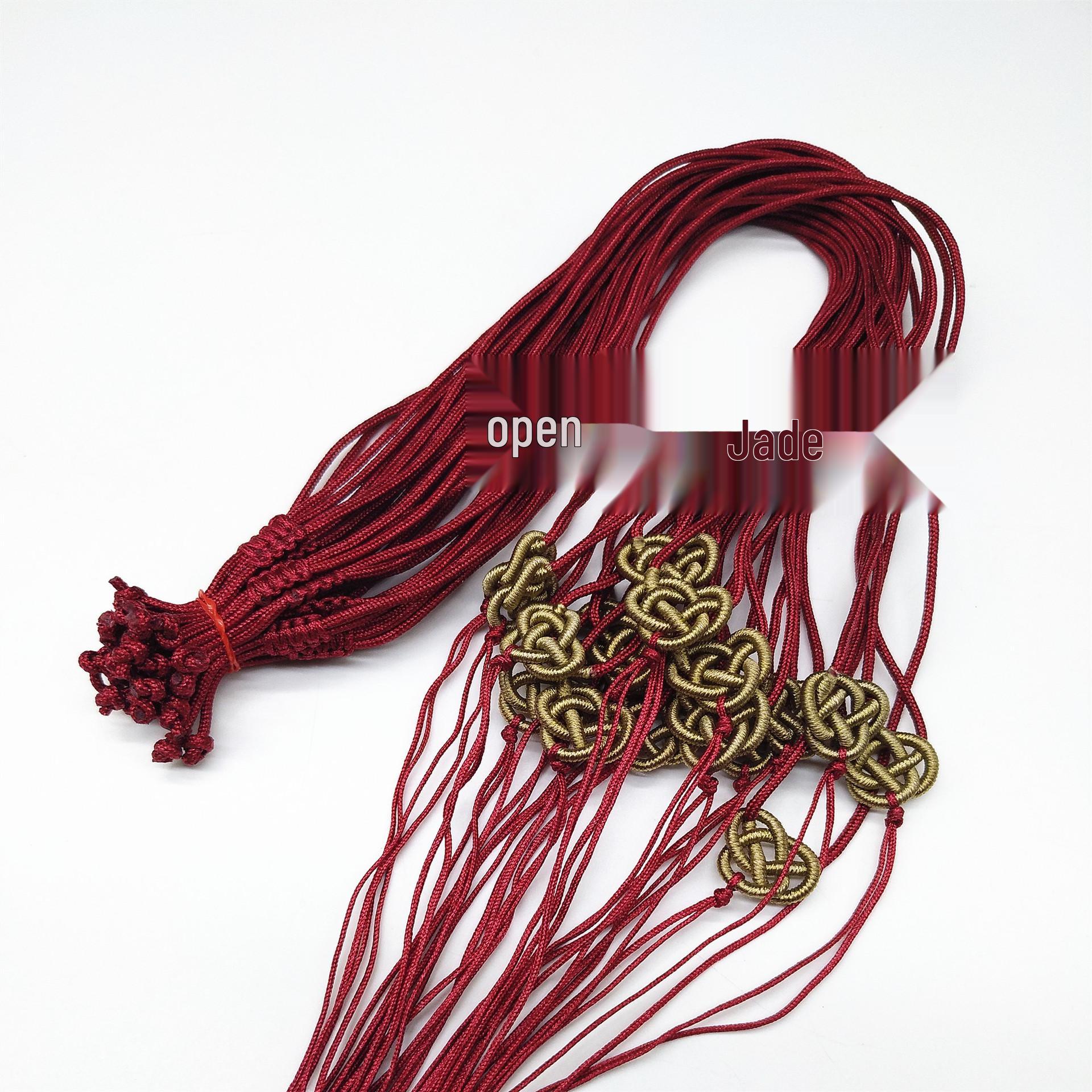 Ethnic Hand-woven Jade Pendant Chinese Knot Necklace
