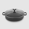 Telssida Cast Iron Non-Stick Flat Bottom Frying Pan