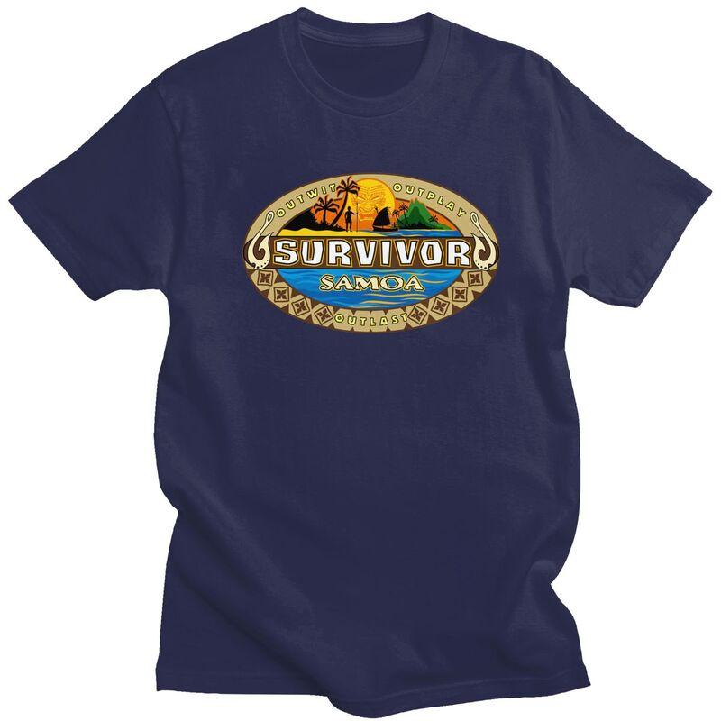 Custom Adventure Game TV Show Survivor Tshirts for Men Short Sleeves Leisure T Shirt Fashion Tshirts Slim Fit Pure Cotton Tee