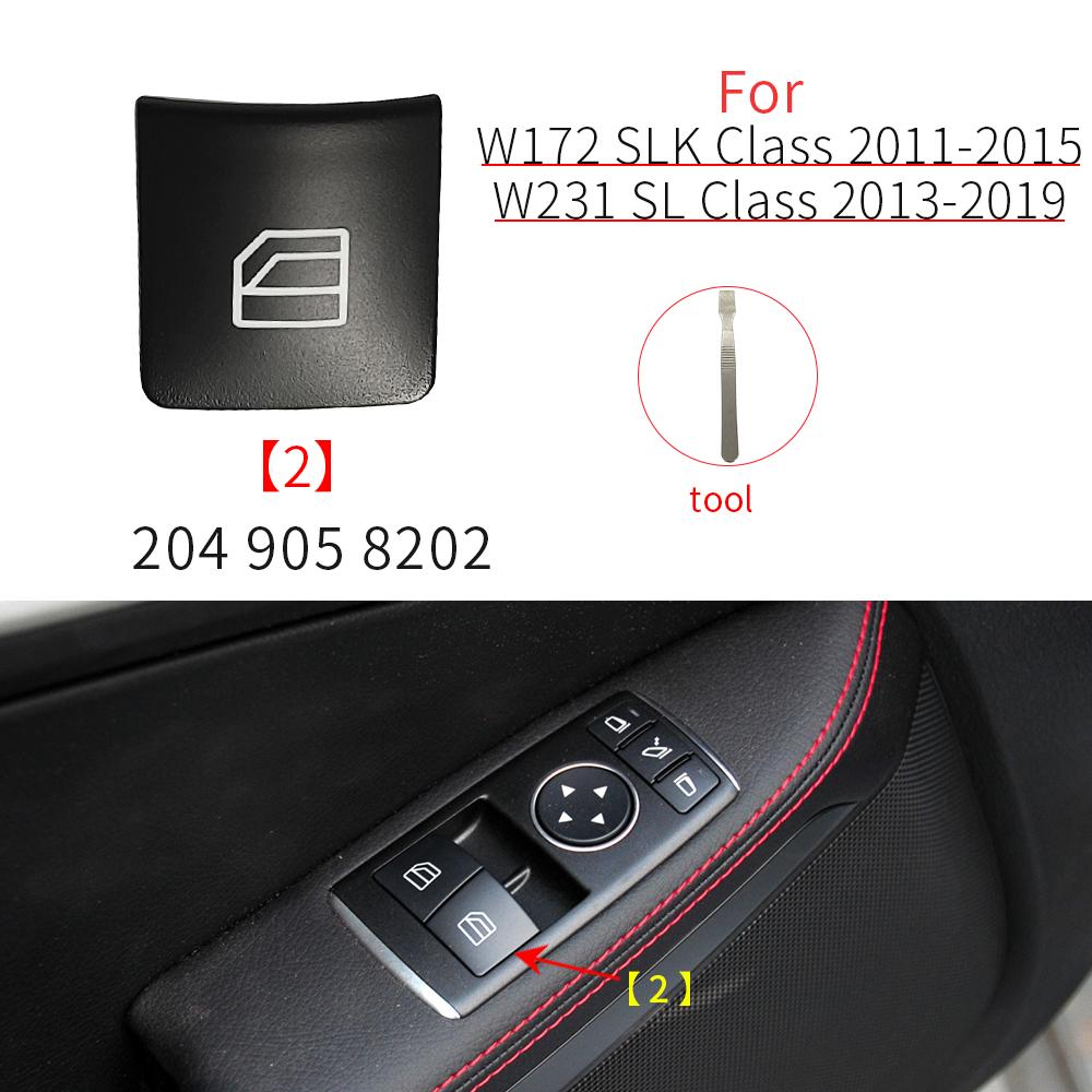 For Mercedes W172 W231 Class Car Electric Power Master Window Switch Button Cover Cap For Benz SLK200 SLK300 Sl 350 SL400 SL500