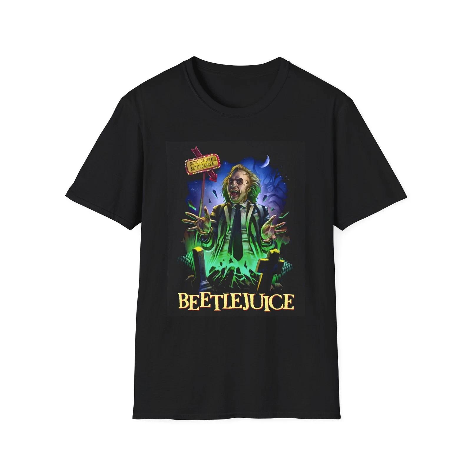 Beetlejuice Movie Poster T-Shirt | Comedy Horror Artwork Tee | Tim Burton 3XL