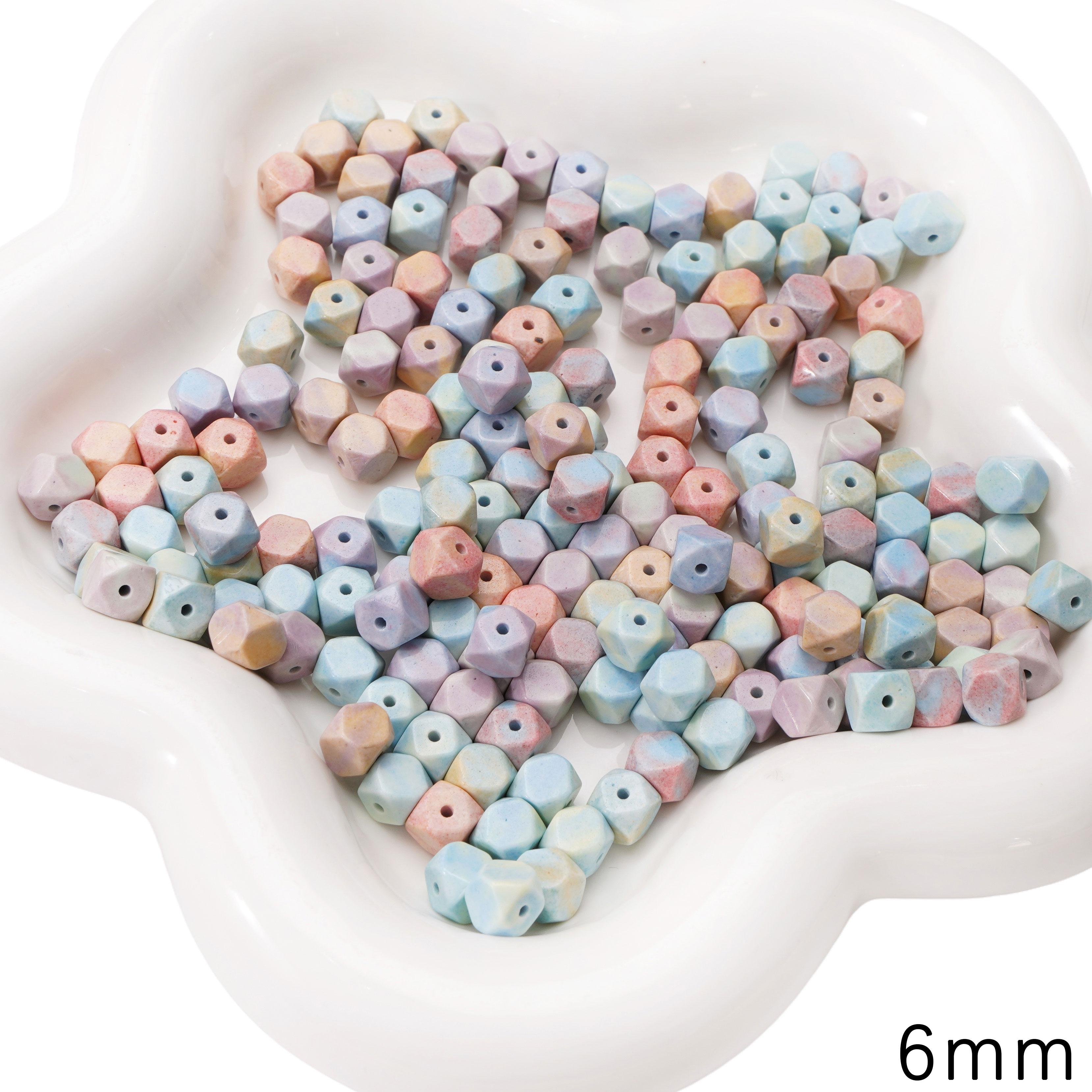 

2/5 шт. натуральный камень Alxa радужная каменная головка бусины интервал разбросанные бусины для DIY браслеты ожерелья изготовление ювелирных изделий 6.0mm 2pcs