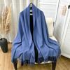  New Fashion Luxury Solid Color Thick Cashmere Winter Warm Scarf Women Pashmina Shawl Wraps Bufanda Female Tassel Scarves