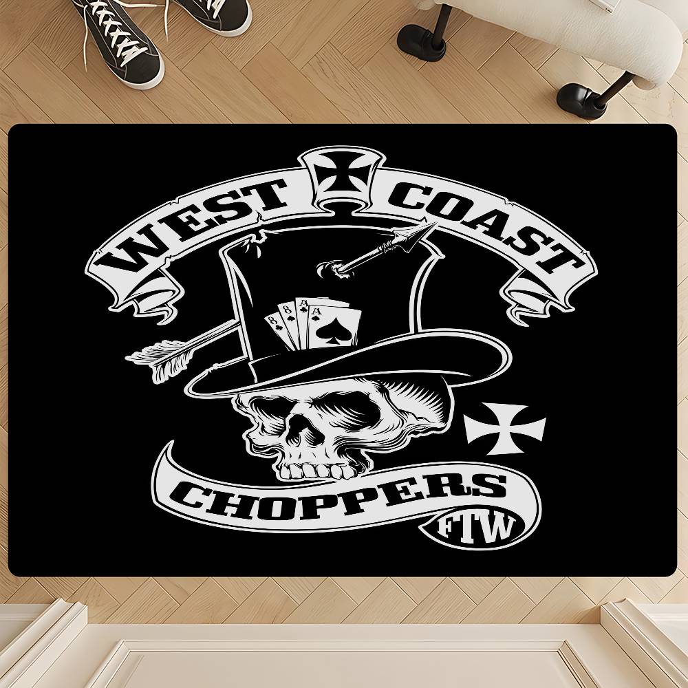 West C-Coast C-Choppers Floor Mat Anti-slip Absorb Water Long Strip Cushion Bedroon Mat Alfombra