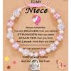 Diamond-encrusted women's bracelet Shambhala powder pearl weaving pink bracelet alloy love unicorn pendant bracelet