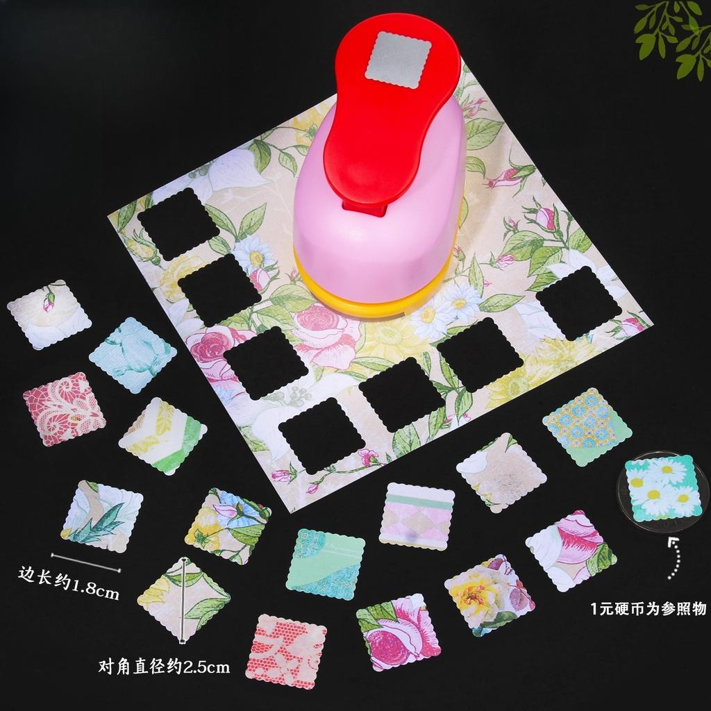 New Stamp Border DIY Punch Stamp Shape Craft Punch Embossing Machine Round Hole Punch Toothed Puncher Embosser Color Random