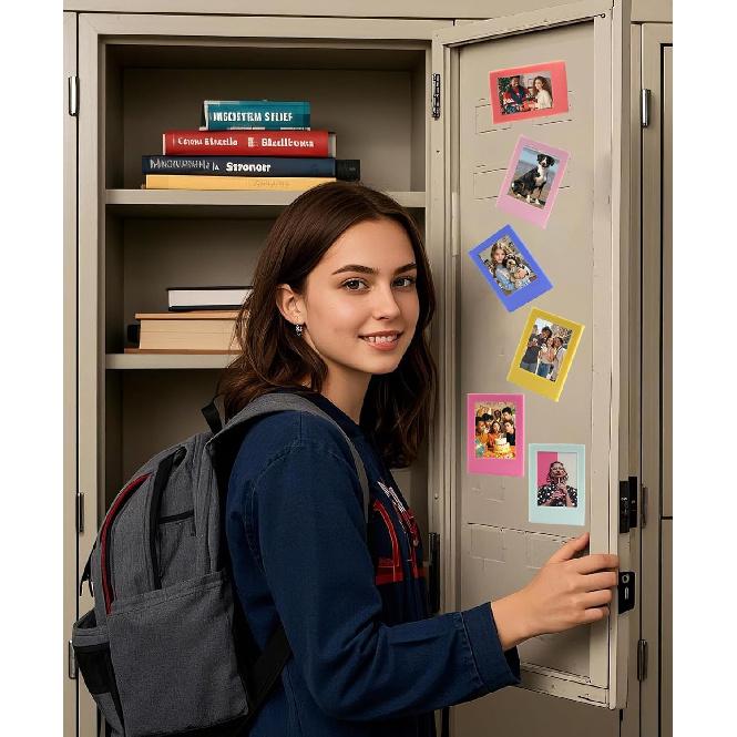 10 Pack Magnetic 2x3 Picture Frames For Fujifilm tax Mini Film, Cute Multiple Colorful Tiny Small 2 by 3 Inch Collage Photo Display Bulk Set For