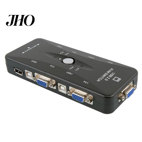 4 Ports USB 2.0 KVM-Switch Maus/Tastatur/Drucker/VGA-Videomonitor 1920 x 1440