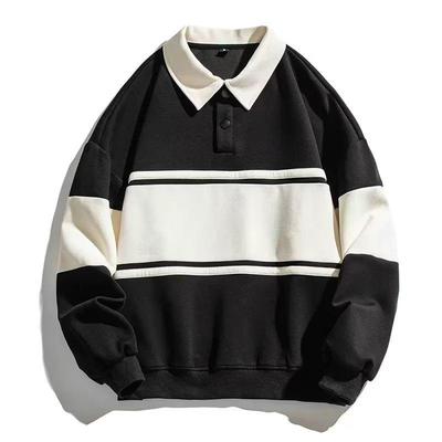 2023 Herbst Koreanisches Colorblock-Streifen-Herren-Sweatshirt - Trendiges Langarm-T-Shirt für Paare