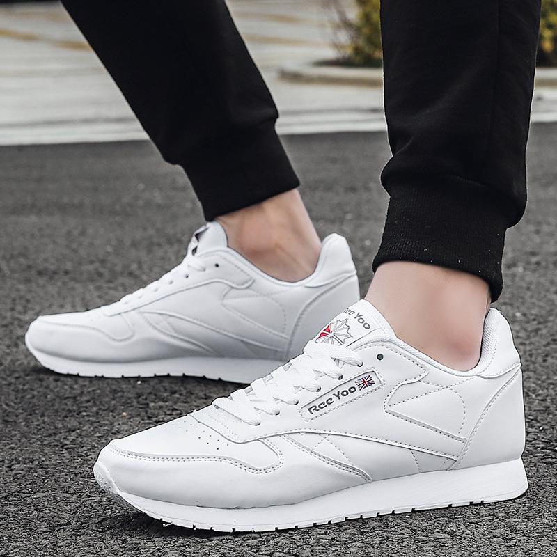 Zapatos de cuero para pareja de primavera y otoño Forrest Gump talla grande zapatillas ligeras para correr zapatillas deportivas