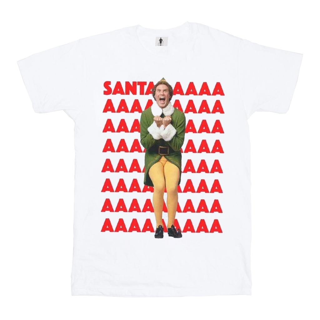 Elf Womens/Ladies Buddy Santa Scream Cotton Boyfriend T-Shirt