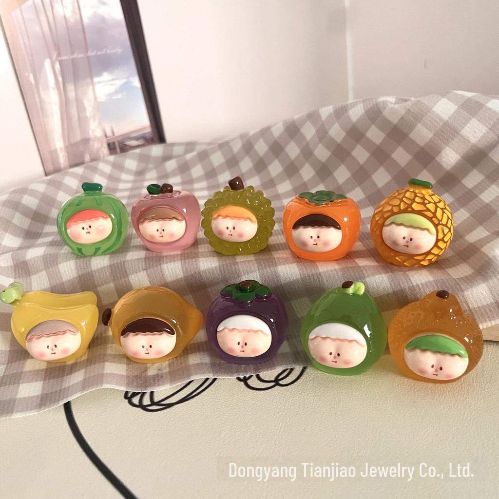 Creative Lilith Li Si Solid Color Resin Fruit Ornaments - DIY Jewelry & Fun Blind Bag
