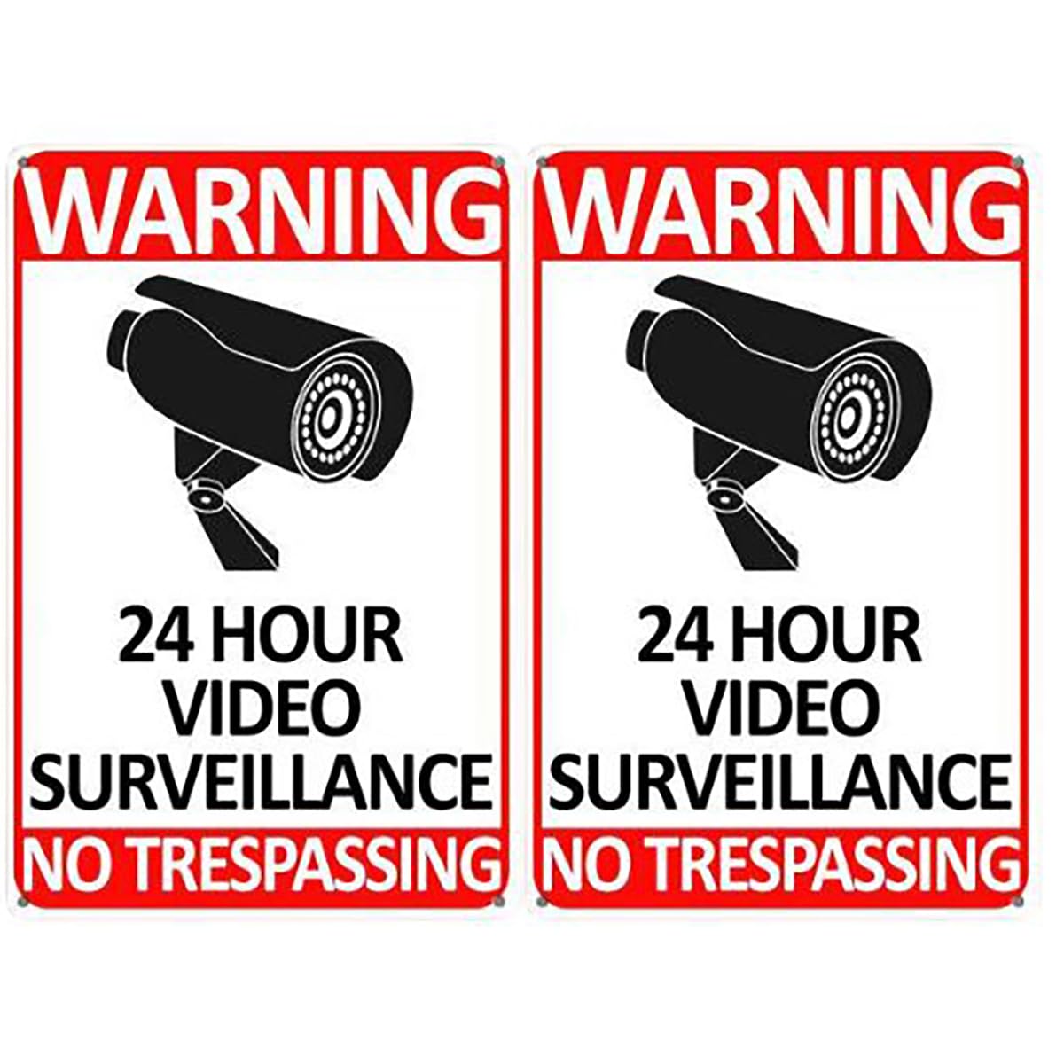 

VIEAURA Камера безопасности Американский Винтаж Ретро Жесть для Наружной Безопасности и Предупреждающий Знак, Знак, (Набор ТИП-1-2)