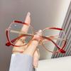 Fashionable Cat Eye Glasses Anti Blue Light HD Flat Lens Full Frame Ultra Light Versatile Eyewear