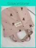Cozy Corduroy Bear Tote Bag For Women In Soft Colors Ideal For Work And Outings