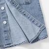 Boys Denim Shirt Long Sleeve Pocket Design Casual Button Down Collared Autumn Fashion Top Clothing for Toddler and Kids