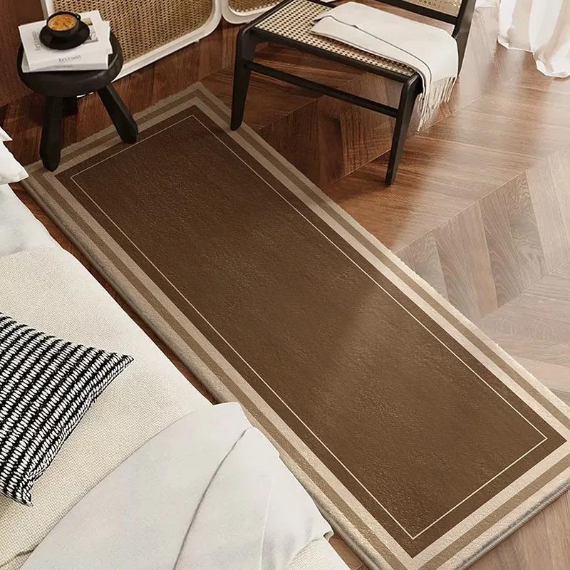 Bedroom Carpet Bedside Floor Mat Runner Rug Long Carpets Minimalist Solid Color Soft Fluffy Carpets Home Decoration Rugs
