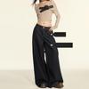 drape wide-leg jeans spring and autumn new American high waist hips loose lazy mopping jeans tide
