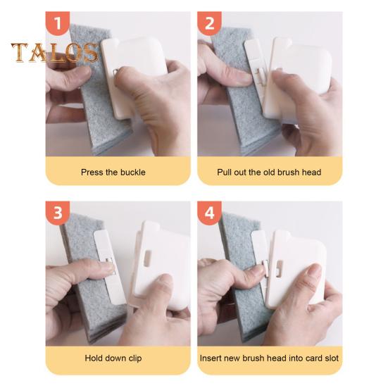 4Pcs 2 In 1 Cleaning Brush Set Detachable Window Track Cleaner with Strong Bristles Stubborn Dirt Remover