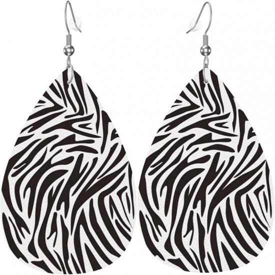 MIOAOSRT Серьги для женщин, Кожаные серьги-подвески, Легкие серьги-капли, Украшения для женщин зебра печати